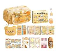 Générique Pen Pouch, Makeup Bag, Aesthetic Pen Holder with Wide Opening Mouth, Multipurpose Stationery Holder Case for Kids, Teen, Girls, Boys, Men, Women, 8,2 x 3,5 x 4,1 pollici, Butter Bear Set, Se