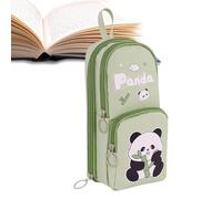 Générique Pencil Case, Capybara Panda Pen Holder, 6-Layer Aesthetic Pencil Organizer, Durable & Practical Storage Stylish Pouch for Stationery, Compact and Functional Design, verde, Se référer au