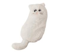 Générique Pencil Case - Cat Shape Plush Organizer, Pencil Case Aesthetic with Soft Plush Design, for Teen Girls Boys Classroom College Office Travel Makeup Accessories Storage, bianco