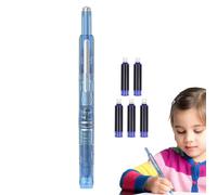 Générique Penna retrattile | Penna a inchiostro ricaricabile con 5 cartucce - Punta fine 0,38 mm Forniture scolastiche Cancelleria per diario creazione disegno e presa appunti