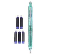 Générique Penna stilografica - Strumento di scrittura per diario intimo, penna stilografica retrattile a prova di perdite, punta media, 0,38 mm, con 5 cartucce di inchiostro ricaricabili per scuola
