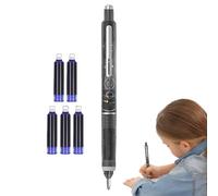 Générique Penna stilografica, strumento di scrittura per studenti | penna stilografica retrattile anti-perdite, punta media, 0,38 mm, con 5 cartucce di inchiostro ricaricabili per scuola, ufficio