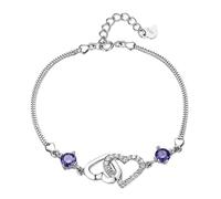 Générique Per Bracciale Nero Anelli Love Heart Charm Catena Bracciale Hollow Out Cuore Bracciali Per Donne Moda Gioielli Valentino 4 Perla Messaggio Bracciali Anelli, Taglia unica, Zinco alloy, Senza