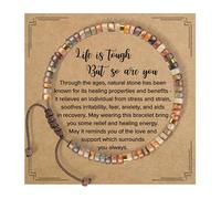 Générique Per Coppia Naturale Gioielli Carta Blessing Birthday Blessing Card Braccialetto Collegato Bracciale Gioielli, A, Legno, Nessuna pietra preziosa