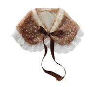 Générique per costume da cervo - morbidi a forma di cervo, in peluche di legno, orecchie di aniali marroni con design realistico, per ballo mascherato, festa di festa, spettacolo