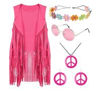 Générique Per Costume Hippie Dettaglio Con Frange, Alla