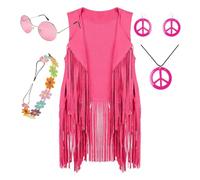 Générique Per Costume Hippie Set Da Discoteca Con Frange