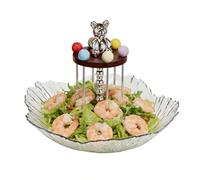 Générique per frutta | Cestino alimentare per petali - Vassoio espositore per snack da tavolo - per insalata, pasta, noci, antipasti, snack, cucina, festa di compleanno