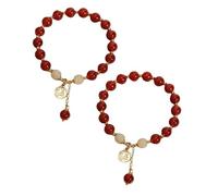 Générique Per Impilabile Bracciale Bracciale Gioielli Charm Bangle Meditation Decor Wealth For Good Fortune Regalo Perline Regalo Diversi Anelli, One Size*2, Cristallo artificiale, Nessuna pietra
