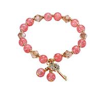 Générique Per Mm Classico Bracciale Donne Anelli Signore Bracciale Perlato impilabile Bracciale Regolabile Perline Strati Braccialetto Elastico Colorato Messaggi Nero Braccialetto Scelta Naturale