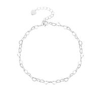 Générique Per Polso Coppia Gioielli Trendy Love Heart Bracciali Dainty Silver Chain Bracciali Doppio Layered Silver Bracciale Donne Teen Women Present Con Acciaio Bracciale Bracciale, Taglia unica