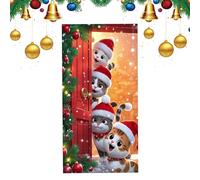 Générique per porta di Natale - riutilizzabile impermeabile | Copriporta portico decorazioni per feste - per interni esterni, ufficio, appartamento, soggiorno, ingresso portico