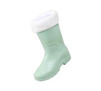 Générique Per Ragazze Taglia 3 Pantaloncini Rain Boots For Womens Ankle Rainboot Garden Boot Ladies Rubber Outdoor Work With Comfort Stivali Alti Per Le Donne Tacchi Lacci, Verde menta, 41 EU