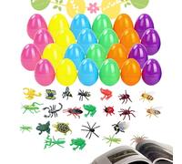 Générique Per Uova Di Pasqua 24 Guarnizioni Educative E Divertenti | Piccole creature giocattolo in uova di Pasqua pre-riempite per giochi al coperto all'aperto scuola festa
