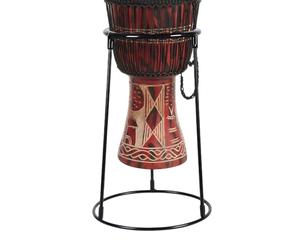 Générique Percussion Strumento Holder, Adjustable Drum Support, African Drum Stand, Carbon Steel Material, Multipurpose Rack, Ideal for Practice and Performance, 17.32x11.42 In.