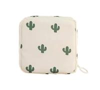Générique Period Bag, mestruale pad, chiusura lampo impermeabile impermeabile fodera compatta stilish look lightweight design, tampone Storage Pouch for women, 4,72 x 4,72 pollici, multicolore, Beige