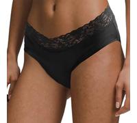 Générique Perizoma Donna Sexy Chic Pizzo Puro A Vita Alta Anti Perdita Mestruale Senza Asciugamano Quattro Strati Comodo per Regole, Le Noir, XL