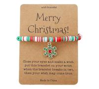 Générique Perle Blu 8 Gioielli Card Handmade Cute Santa Soft Ceramic Bead Bracciale Blu Rosa 2 Classico Bracciale Gioielli, Taglia unica, Plastica, Nessuna pietra preziosa