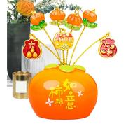 Générique Persimmon Ornament - Desktop Ornament | Festive Collectible Figurine | Creative Persimmon Shape Home Decor, Collectible Fruit Ornament, Adds A Touch of Nature to Your Home - Home Decor