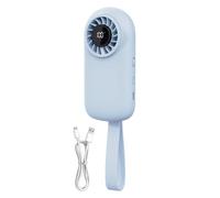 Générique Personal Fan LED Display USB Ricaricabile Outdoor Handheld Fan | Portatile handheld mini fan, lungo lasting intelligente digitale display fan, portatile mini outdoor handheld fan