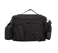 Générique Pesca Bag, Storage Bag, Carry Bag, Ampia Capacity Fishing Lure Carryall Bag, Multifunctional Fishing Rod Bag, Portatile Fishing Equipment Supplies for Bait, Reel, Oro Tools, Nero , Se