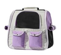 Générique Pet Backpack, Oxford Cloth Pets Cat Bag Carrier, 15,74 x 14,96 x 11,81 in portatile multi-tasca Heavy Duty, Small Medium Dogs Cats for Pets Hiking Camping, Heavy Duties Carry, malva, Se