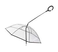 Générique Pet Umbrella With Leash | Clear For Dog Small Pets C-Shape Handle Rainproof Snowproof Dogs