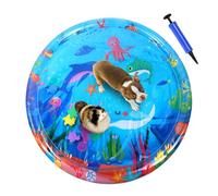 Générique Pet Water Sensory Mat, Inflatable Cooling Play Pad with Pump, Thickened Interactive Water Bed Toy for Dogs and Cats, for Indoor, Esercise, Playtime, Summer, Patio, Backyard