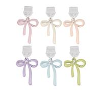 Générique Phone Dust Plug - 6 pezzi Plug Cover Bow Charging Port Protector, zinco lega protettiva per cellulare Charm, Tiny Phone Decor for Women and Men, 1,5 x 0,79 pollici
