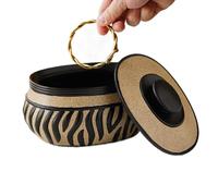 Générique Piccola scatola per gioielli | Contenitore per collane con motivo zebra | Contenitore per gioielli in resina con coperchio, per anelli, orecchini, donne e ragazze sposate matrimonio camera