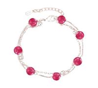 Générique Piccolo Argento Gioielli Donna Personality Fashion All Double Layer Mono Gioielli Classico Bracciale Bracciale Perla In Naturale Gioielli, Taglia unica, Plastica, Nessuna pietra preziosa