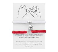 Générique Piccolo Bracciali Luna Per Bracciale Anelli His And Hers Adjustable 8 Love Heart Bracciale Jewelry Valentine Mm Coppia Con Anelli In Acciaio, Taglia unica, Metallo, Nessuna pietra preziosa
