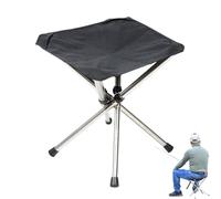 Générique Pieghevole Camping Stool Chair, Portable Outdoor Seat for Fishing, Lightweight Stainless Steel Bracket, Compact Chair for Gardening, Hiking, Outdoor Activities, 10.83x10.83x11.81 in