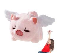 Générique Pig Plush - Angel Soft Toy, No Batterie Required, Built-in Whistle, Hangable Stress Relief Cute Animal, Fun Gift for Boys Girls Women Men Adults Kids | Playtime and