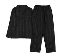 Générique Pigiama Natale Donna Sottile Maniche Lunghe Primavera Autunno Seta Ghiacciata di Alta Qualità Pittura A Inchiostro Casual Vestiti Da Casa Dolce, Le Noir, L