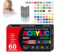 Générique Pittore Acrilico, Pennarello In Acrilico | Appendere Pittura Multicolore - A Prova D'Acqua - Marcature acriliche Per Legno, Pittura In Pietro, Tessuto, Tela, Carta, Vetro