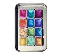 Générique Pittura glitterata - Kit di pittura interattiva 12 colori - Forniture da disegno portatili per principianti - casa aula compleanno