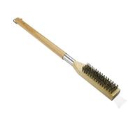 Générique Pizza Stone Cleaner - Detachable Wire Brush Scraper, Wooden Handle Tool | Grilling Cleaning Brush for Grate Stove Fireplace Cooking Kitchen Outdoor Garden Camping BBQ
