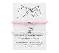 Générique Placcato 8 Uomo Regalo Diversi Gioielli His And Hers Adjustable 8 Love Heart Bracciale Gioielli Larghezza Frasi Bracciale Per Con Gioielli, Taglia unica, Metallo, Nessuna pietra preziosa