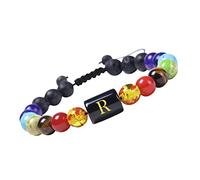 Générique Placcato Frasi Bracciale Bracciale Bracciale Gioielli Braccialetti Da Yoga Creativi A Sette Colori Gioielli Perla Per Bracciale Gioielli, Taglia unica, Metallo, Senza Gemme