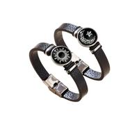Générique Placcato Messaggi Uomo Gioielli Set (2 Pezzi) Valentine's Day Bracciali Braccialetti Braccialetto Naturale Argento Elastico Gioielli, 16, Metallo, Nessuna pietra preziosa