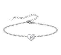 Générique Placcato Uomini Coppia Anelli Charms Braccialetti 925 Sterling Catena Braccialetti Per Donne Lettera Z Blu Bracciale Anelli, Taglia unica, Rame, Senza Gemme