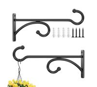 Générique Plant Hooks for Wall, 2 Pezzi Metal Bracket, Durable Hanging Accessory, affidabile Mount Tool, pratica costruzione per fiori vasi da ginnastica Wind Chimes Bird Feeders Bird Houses Outdoor