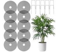 Générique Plant Pot Grid - Soil Protective Cover, 10 pezzi Plant Pot Grid Cover, Cuttable Protective Pet Digging Stopper, Indoor Plantt Protectors from Animals for Dogs Cats Pets Squirrel Kitten