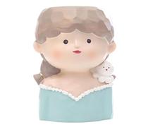 Générique Plant Pot - Head Planter | Flower Pot | Garden Head Plant Pot Outdoor Flower Planter, Flower Pot with Drenage Hole, Indoor Cute Lady Face Succulent Planter for Living Room, Home & Decor