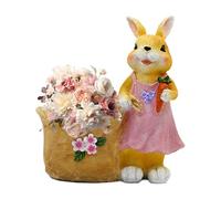 Générique Planter - Bunny Pot | 20 cm/7,8 pollici Easter Decorative Garden Vasi Small Cute Bunny Planter Pot for Spring Decor, Home and Studio, Desk Decor, Plant, Tabletop