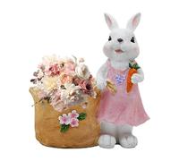Générique Planter - Bunny Pot | 20 cm/7,8 pollici Easter Decorative Garden Vasi Small Cute Bunny Planter Pot for Spring Decor, Home and Studio, Desk Decor, Plant, Tabletop