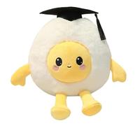 Générique Plush - 23 cm Plush| Collezione Cute Soft Stuffed Doll with Grad Hat, Boiled Throw Pillow, Creative Graduation Birthday Easter Gift for Kids Adults Home Dorm Office Decor