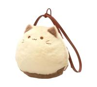 Générique Plush Cat Shape Small Bag, Cute Cat-Shaped Tote Bag, Versatile Women's Shoulder Bag, Plush Animal Messenger Purse for Small Change and Cosmetics, Small Plush Cat Shape Tote Bag, C, Se
