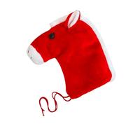 Générique Plush Horse Head, Costume da uomo, Ear Coverage For 2026 Chinese New Year, Lightweight Soft Material, Funny Cosplay Accessory, Foto Prop Masquerade Outfit Parties